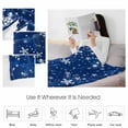 thumbnail image 4 of Navy Blue Christmas Snowflakes Throw Flannel Blanket 50x60In Winter Snowfall Shiny White Super Soft Cozy Bed Blanket, Lightweight Plush Fuzzy Bed Throw for Bedroom Sofa Couch Living Room, 4 of 4
