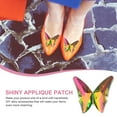 thumbnail image 2 of 2Pcs Shiny Applique Patch Shoes Applique Butterflies Brooch Clothing Patch Sewing Decor, 2 of 9
