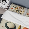 thumbnail image 4 of Designart "Classic Graphics with Vintage Flair VI" Modern Midcentury Bedding Covert Set - Abstract Midcentury Blue Abstract Bed Set With 1 Sham, 4 of 6
