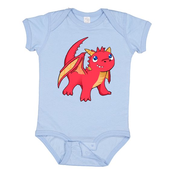 Inktastic Cute Baby Red Dragon Boys or Girls Baby Bodysuit