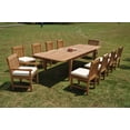 thumbnail image 5 of Grade-A Teak Dining Set: 10 Seater 11 Pc: 122" Atnas Double Extension Rectangle Table And 10 Devon Chairs (2 Arm & 8 Armless Chairs) WholesaleTeak #WMDV66, 5 of 5