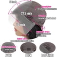 thumbnail image 4 of Wigs Tyiu, cabello humano con encaje ondulado en la parte delantera, 30 cm, densidad 250, 4 of 6