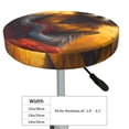 thumbnail image 4 of Honeii Sunset Flower Meditating Raccoon Bar Stool Covers – Perfect Fit for 12" to 14" Round Stools, Crease-Resistant, Stretchy, Washable & Dustproof Seat Slipcovers-12 inch, 4 of 7