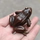 thumbnail image 2 of Antique-style lotus leaf frog backflow incense holder, a small ornament for home decoration, tea pet, tea ceremony decoration, frog incense holder., 2 of 4