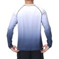thumbnail image 3 of Tyhengta Men's Long Sleeve Swim Shirts Rashguard UPF 50+ UV Sun Protection Shirt Athletic Workout Running Hiking T-Shirt Swimwear White Gradient Navy 3XL, 3 of 8