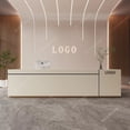 thumbnail image 4 of Clinic White Reception Desk Clinic Parental Advisory Checkout Counter Shop Cash Desk Luxury Information Mostrador Bar Furniture My Lux Decor Round, 4 of 8