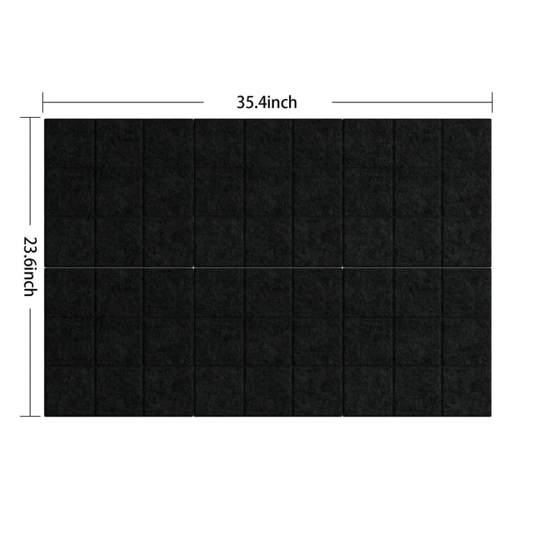 Black Cork Board for Wall 6-Pack