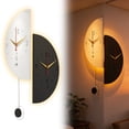 thumbnail image 2 of WMQPNNS Modern Corner Clock Stylish Double Clock Induction Luminous Corner Clock Bedroom Silent Corner Clock with Digital Scale, 2 of 5