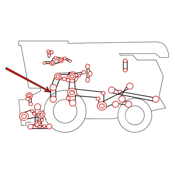 RAParts 280071M1 New Combine 4 Speed Lower Traction Belt Fits Massey Ferguson 850