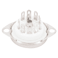 thumbnail image 4 of 30PCS Ceramic B9A Silver-Plated 9Pin Vacuum Tube Socket Panel Chassis Mount for ECC81 ECC82 ECC83 EL84 6922 Vacuum Tube, 4 of 5