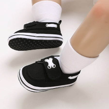

eczipvz Toddler Shoes Spring and Summer Children Baby Toddler Shoes Boys and Girls Casual Shoes Flat Soles Soft Slip on Shoes (Black 4 )