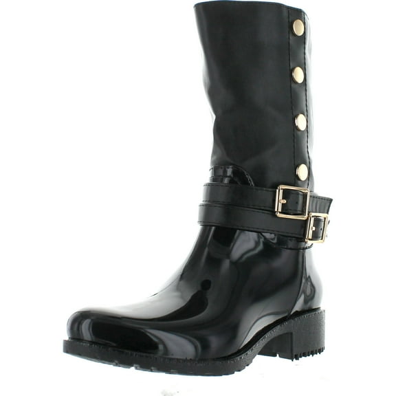 Lucky Top Rainy-30K Children Girl's Double Buckle Two Tone Knee High Rain Boots