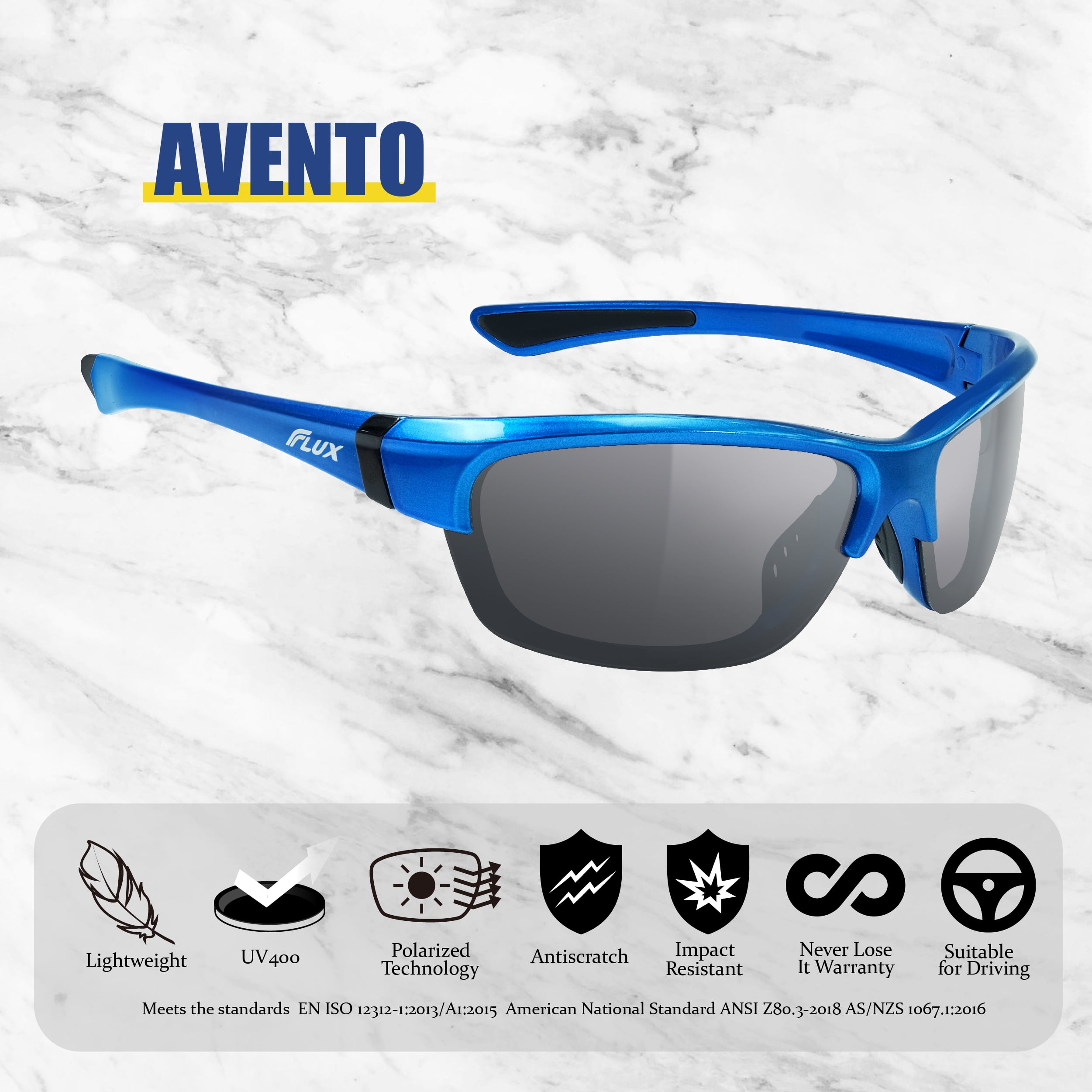 Flux Avento Polarized Sports Sunglasses for Men & Women