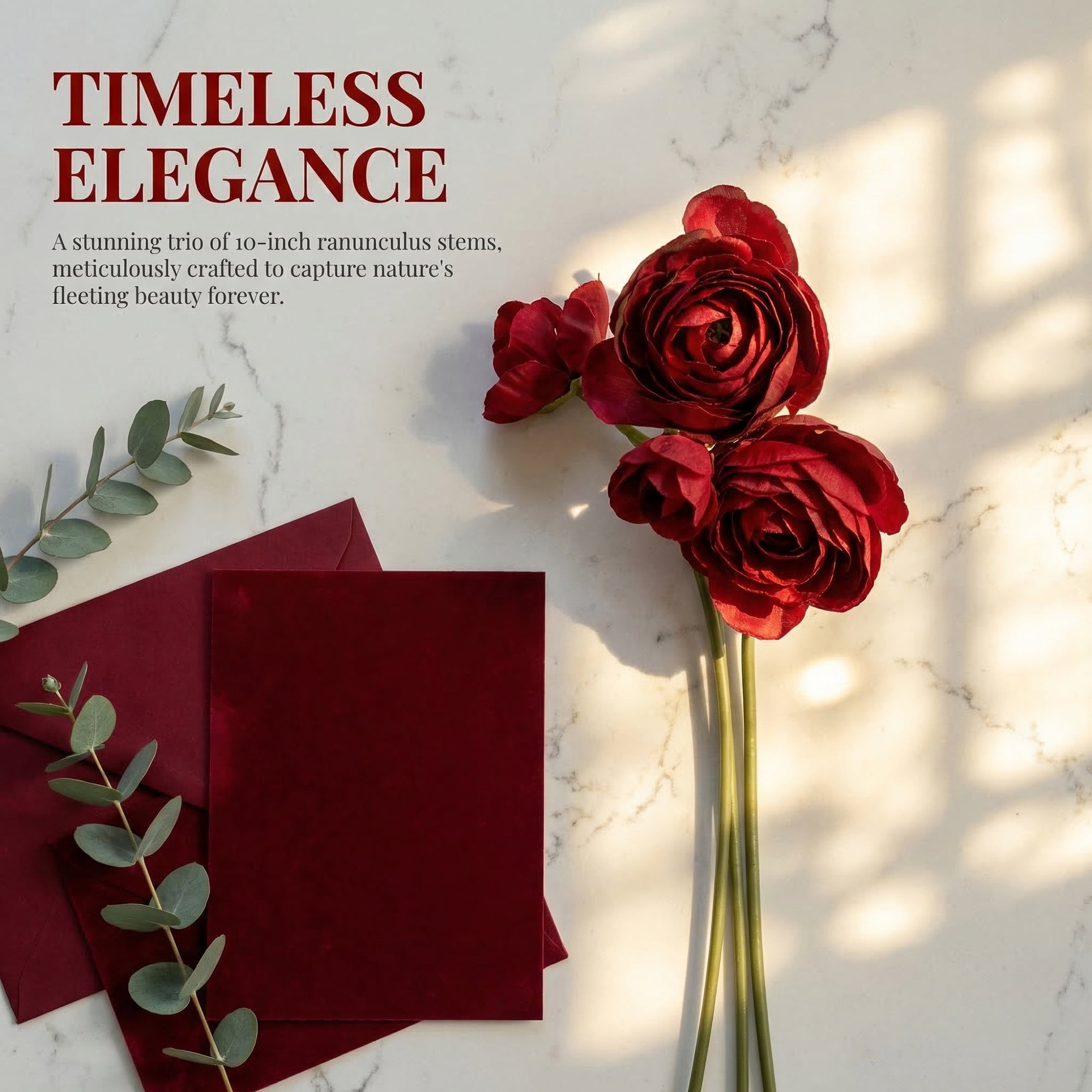 Unique Bargains 12Pcs Artificial Flower Bouquet Faux Berry Greenery Stems Dark Red 10"
