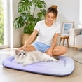 thumbnail image 6 of Dog Bed Cooling 3D Bubble Textured Chilly Pet Bed 1 Pack Gray Summer Cooling Pet Bed for Small Medium Dogs and Cats Ideal for Home Indoor and Outdoor Use Relieve Overheating for Hot Summer Days, 6 of 7