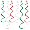 thumbnail image 1 of Beistle Tourbillonnant, 4 à 24 Pouces/2 à 36 Pouces, Rouge/blanc/vert, 1 of 3
