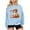 Halloween Sweatshirt-Light Blue, variant on Spooky Season Sweatshirts Halloween Women 2025 Cute Ghost Pumpkin Pullover Tops Long Sleeve Crewneck Sweatshirt Embroidered Graphic Loose Funny Shirts Fall Winter Family Festival OutfitsXdegoge