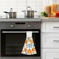 thumbnail image 4 of Yayeee Kitchen Hanging Hand Towels Set of 2 with Loop Bathroom Absorbent Tie Towel, Pumpkins Pattern, 4 of 7