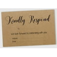 thumbnail image 1 of Inkdotpot 50 Blank RSVP Cards With Kraft Envelopes Rustic Kraft 4"x6" Response Cards-RSVP Reply Card For Wedding-Bridal Shower-Baby Shower-Rehearsal Dinner, 1 of 8