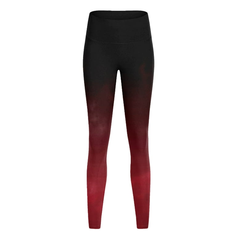 Aayomet Yoga Pants With Pockets for Women Leggings Independence Women  Tights High Yoga Lift Running Sports Day Waist Pants,Red XXL