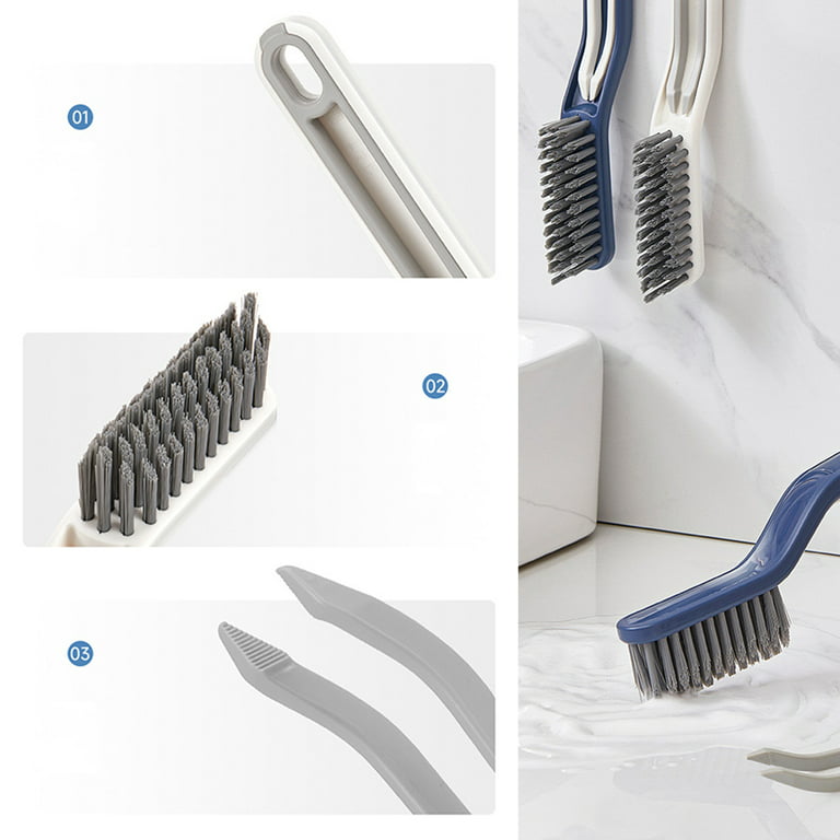 CLLIS 4 Pcs Hard Bristle Crevice Cleaning Brush,Crevice Cleaning Brushes  for Household Use, Multifunctional Corner Gap Cleaning Brush Tool Grout