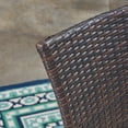 thumbnail image 3 of Contemporary Home Living 5-Piece Brown Wicker Finish Round Outdoor Furniture Patio Dining Set -, 3 of 8