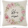 thumbnail image 2 of "He is Risen" Square Pillowcase 18x18 Decorative Linen Cushion Cover with Zipper Closure for Car Study and Balcony Decor, 2 of 6