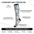 thumbnail image 3 of Lsque Funny Cute Healthy Teeth Pattern Sport Compression Socks for Men & Women 15-20 mmHg Knee High Nurse Pregnant Running Medical and Travel Athletic, 3 of 6