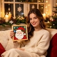 thumbnail image 6 of DIY Christmas Fabric Art Painting Kit, No-Sew 3D Fabric Poke Craft Kit with Wooden Frame & Tools, Christmas Wall Art Decoration Set for Adults, Beginners, Holiday Gift, 6 of 7