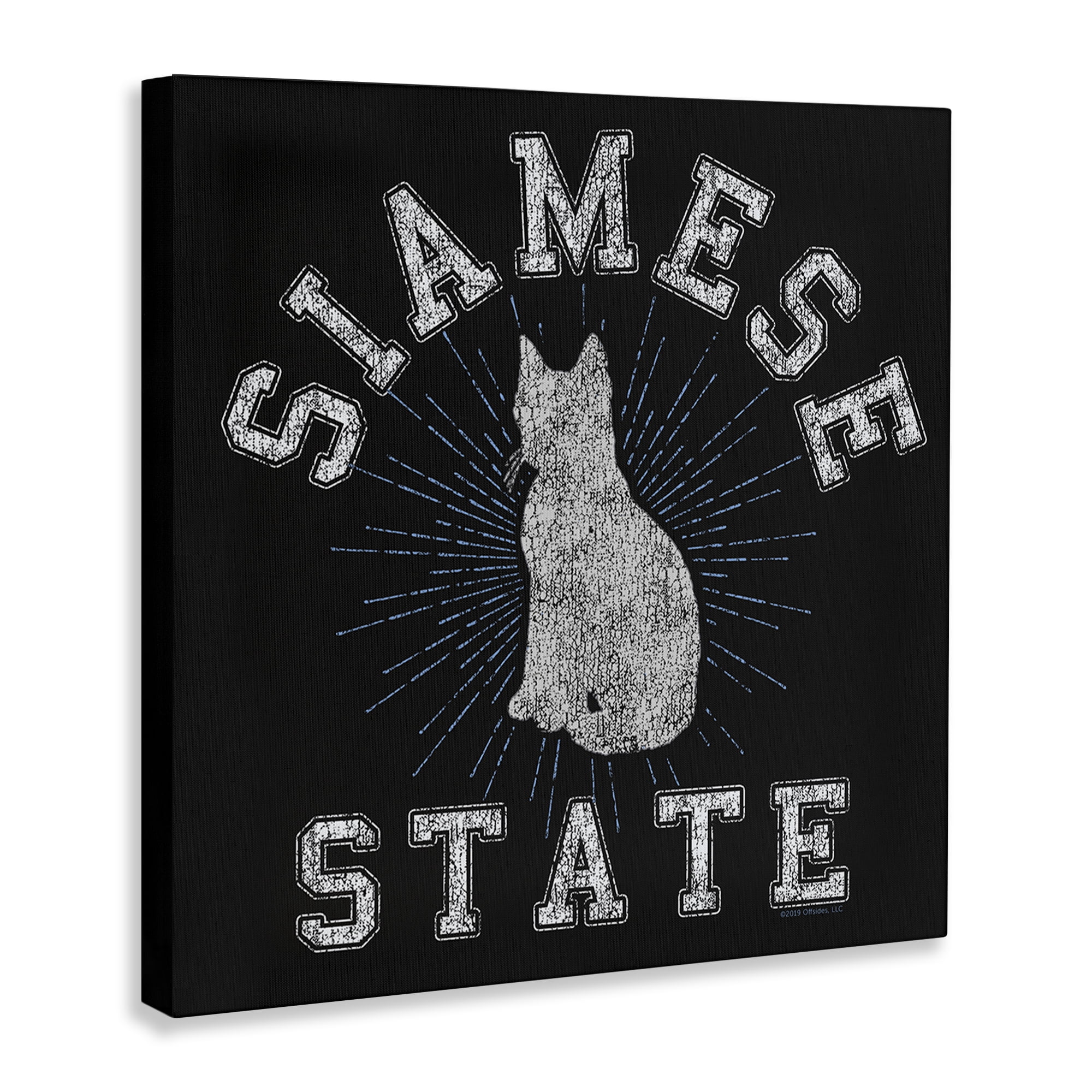 Stupell Industries Siamese Cat State Animals Painting Wrapped Canvas Art Print Wall Art, 17 x 17