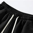 thumbnail image 5 of Men's Textured Casual Shorts Summer Drawstring Elastic Waist Texture Vacation Outdoor Beach Shorts, 5 of 7