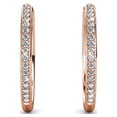 thumbnail image 5 of Cate & Chloe Pack of 3 - Bianca 18k Gold Plated 25mm Hoop Earrings with Swarovski Crystals for Women, 5 of 11