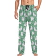 thumbnail image 3 of FREEAMG Cute Samoyed Dogs Floral Grass Men's Pajama Pants Sleepwear Lounge Pajama Bottoms, 3 of 6
