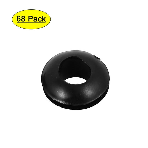 Electric Cable Protector Rubber Wiring Grommets Black 6mm Inner