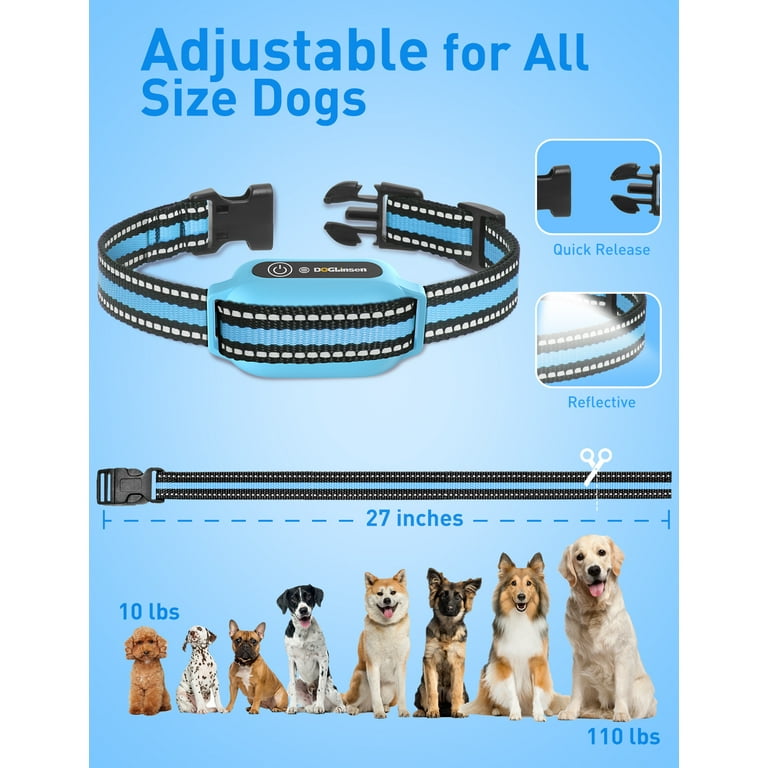 DOGLinsen No Shock Dog Training Collar, Vibrating Dog Collar with Remote  2800Ft, Vibration Collar for Puppy Small Medium Large Dogs - No Prongs  (Blue)