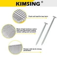 thumbnail image 5 of KIMSING ST64 14 Gauge 2-1/2'' Length Concrete Nails Concrete T-Nails ,galvanized,  for Concrete Nailers Smooth Shank 800 PCS/BOX(4 boxes), 5 of 6