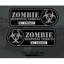 Zombie Response Vehicle Sticker Decal - 4" Left   Right Facing