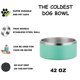 thumbnail image 2 of Cuenco de agua para perros con base de goma antideslizante, cuencos para perros de acero inoxidable con aislamiento metálico, cuenco para perros de doble pared, 2 of 5