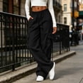 thumbnail image 5 of CQONEPT Cargo Pants for Women High Waist Baggy Casual Baggy Comfy Parachute Trousers Loose Fit Y2k Streetwear Hiking Pant with Pockets M, 5 of 7
