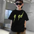 thumbnail image 3 of Ropa de lujo con estampado de letras para niños, camisetas de algodón para niñas y niños, camisetas divertidas de verano para bebés y niñas, camisetas de manga corta para niños, 3 of 4