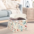thumbnail image 3 of Yayeee Collapsible Cube Storage Bin with Lid Fabric Closet Decorative Basket with Handles, Watercolor Leaves, 3 of 7