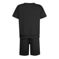 Womens 2 Piece Outfits Ribbed Knit Matching Short Sleeve TShirt and