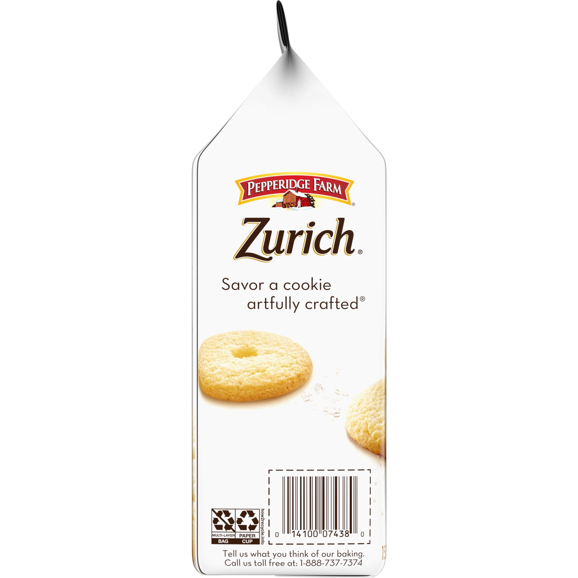 (6 pack) Pepperidge Farm Zurich Sugar Cookies, 5.25 oz Bag