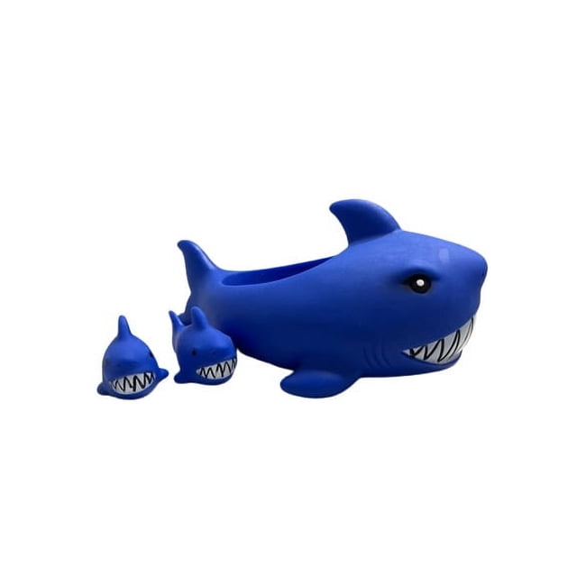 Familia de Tiburones de Hule Bf Toys 3 Piezas