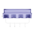 thumbnail image 1 of Multifunctional Wall Mounted Bathroom Shower Shelf Soap Shampoo Holder Organizer No Drilling Adhesive Bathroom Storage Basket with Towel Rack Rails & Removable Hooks, 1 of 8