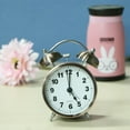 thumbnail image 2 of 3.5inch Quiet Metal Double Bell Alarm Clock Bedside With Nightlight #1 1, 2 of 8