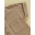 thumbnail image 6 of Bagilaanoe Newborn Baby Girl Boys Summer Jumpsuit Short Sleeve Bodysuit 3M 6M 12M 18M Infant Casual One Piece Romper, 6 of 9