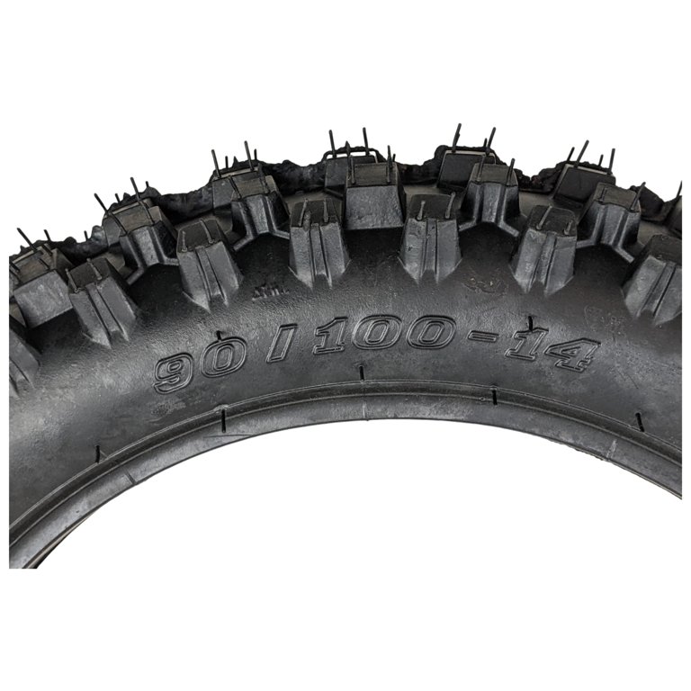 RedCap 90/100-14 Dirt Bike Tire with Inner Tube TR4 Valve