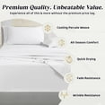 thumbnail image 5 of Loomsnest Luxury 1800 Series Brushed Microfiber 4 Piece Queen Size Sheet Set, Wrinkle Resistant, Deep Pocket (Fits up to 16"), White, 5 of 10