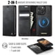 thumbnail image 4 of CaseMe Funda Tipo Billetera para iPhone 15 Pro Max Compatible con Magsafe, 2 en 1 de Piel Sintética [Bloqueo RFID] Tarjetero Abatible con Soporte Magnético a Prueba de Golpes para iPhone 15 Pro Max, 4 of 10